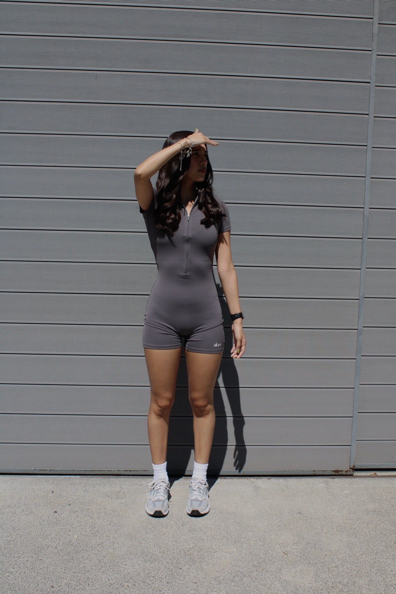 Zip Up Jumpsuit Moon Grey