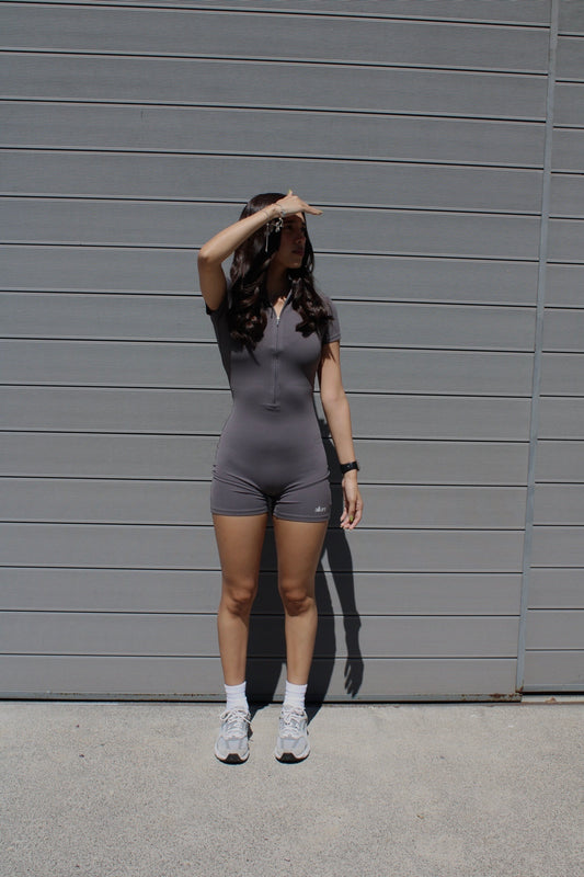 Zip Up Jumpsuit Moon Grey